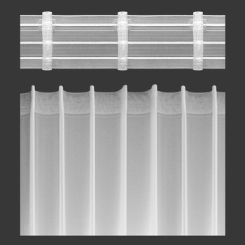 Taśma marszcząca  pojedyncza zakładka 7,5cm/1:1,7 MAGAM 3.75.170.3