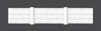 Taśma marszcząca  pojedyncza zakładka 5cm/1:1,5 BIAŁA MAGAM 3.50.150.1