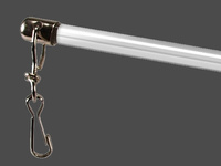 Patyk do przesuwania firan i zasłon 75 cm transparentny/20.28.000.1